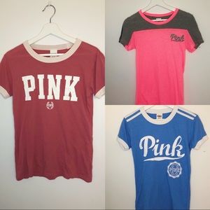 Three comfortable PINK t-shirts